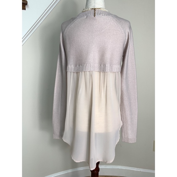 Combination blush hi low sweater, XS - Picture 6 of 16